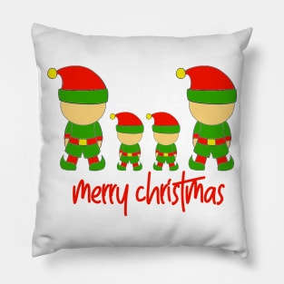 Elf family 4 Pillow