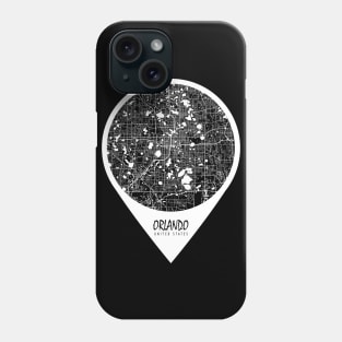 Orlando, USA City Map - Travel Pin Phone Case