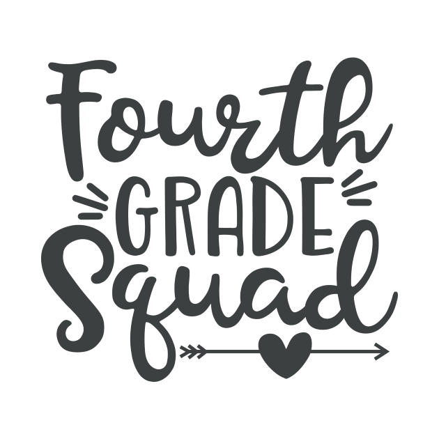 Fourth Grade Squad Funny Kids School Back to School by ThreadSupreme