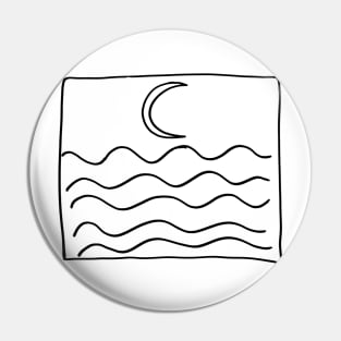 Night at the beach Pin