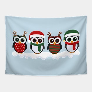 Christmas Penguins Tapestry