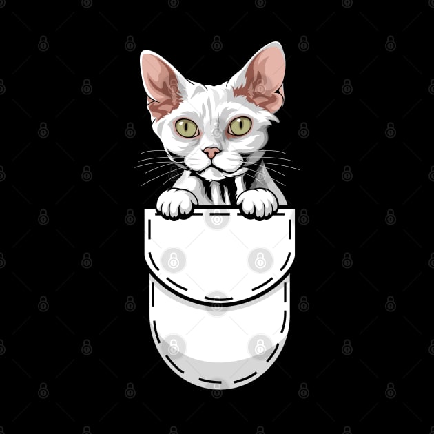 Funny Devon Rex Pocket Cat by Pet My Dog