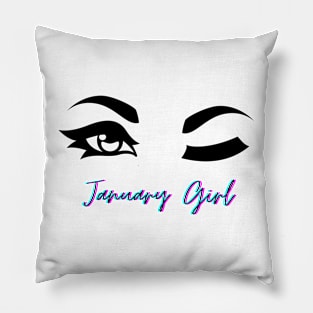 January Girl Winking Eye Pillow