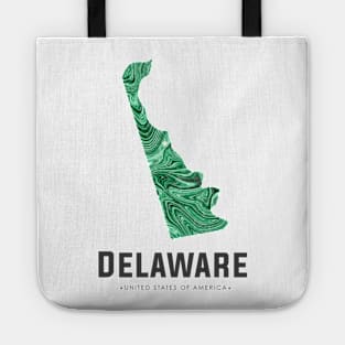 Delaware state map abstract green Tote