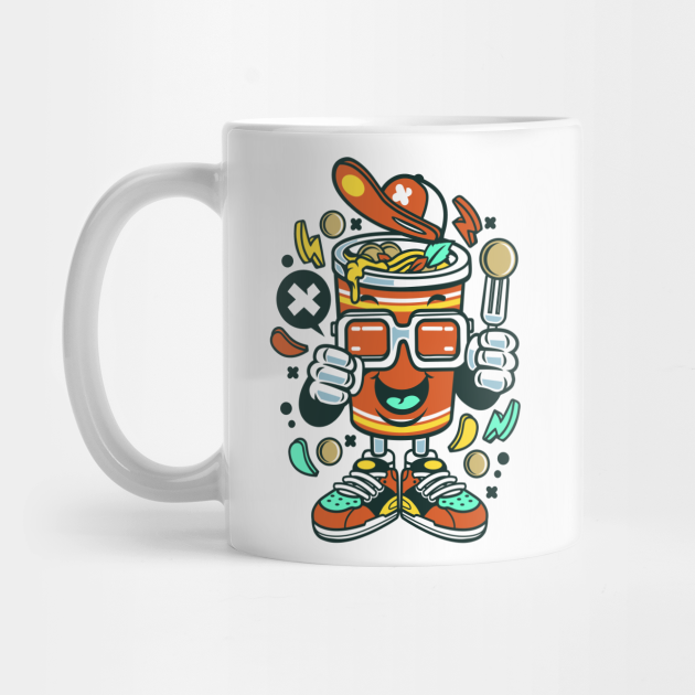 Funny Cup Noodle Cartoon Ramen Mug Teepublic