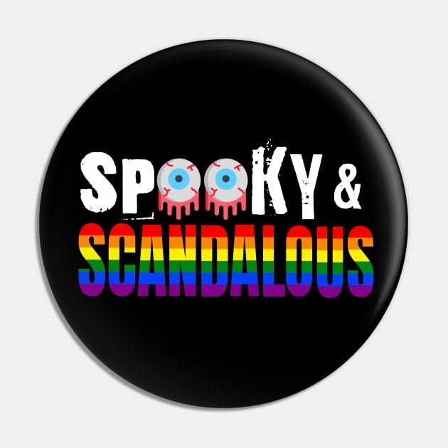 Spooky Scandalous Gay Halloween Pin by Cosmic Dust Art