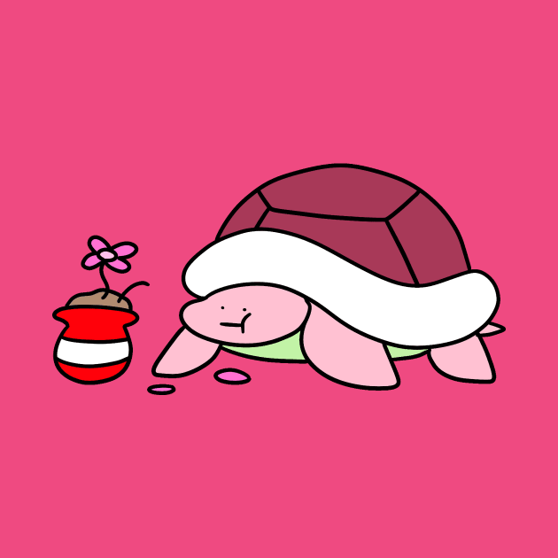 Turtle Eating a Flower by saradaboru