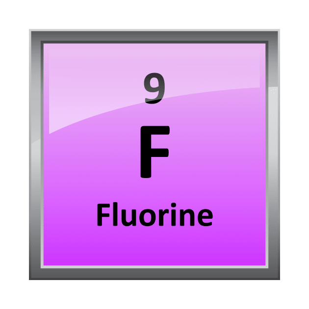 Fluorine Element Tile - Periodic Table by sciencenotes