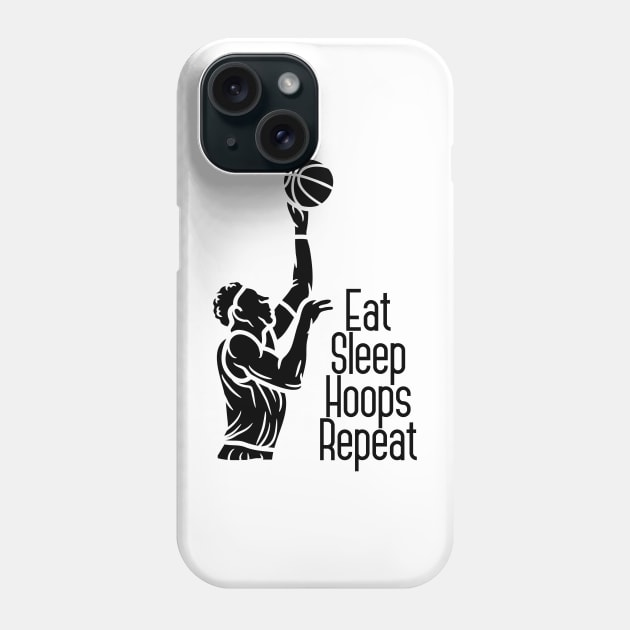 Eat Sleep Hoops Repeat Phone Case by nextneveldesign