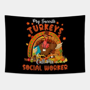 I TEach the cutest turkeys Tapestry