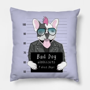 bad dog arrested Pillow