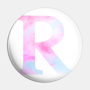 The Letter R Blue and Pink Pin