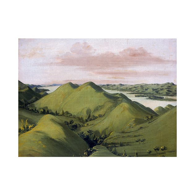 George Catlin Beautiful Grassy Bluffs, 110 Miles above St. Louis by pdpress