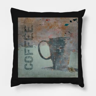 Rustic Coffee Sign 5 Pillow