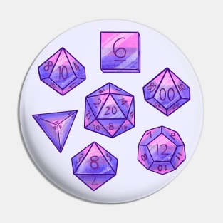 Bisexual Dice Set Pin