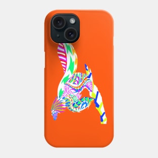 orange winged velociraptor the bird dinosaur ecopop Phone Case