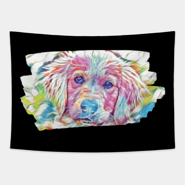 Colorful Dog Art Painting Puppy Hound Doggy Canine Pup Pooch