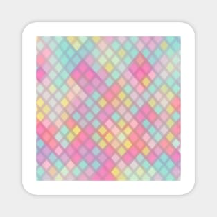 MULTICOLORED DIAMOND DESIGN, PASTEL COLOR, DIAMOND PATTERN Magnet