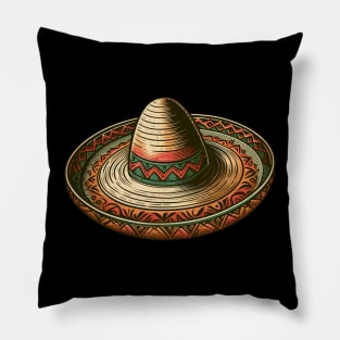 Mexican sombrero hat Pillow