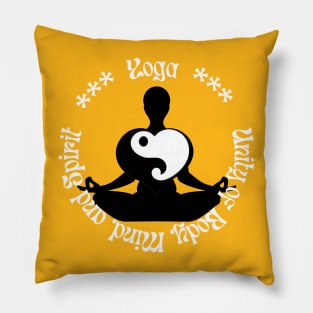 Yoga: Unity of Body, Mind, and Spirit Pillow