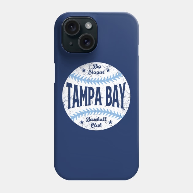 Tampa Bay Retro Big League Baseball - Navy Phone Case by KFig21