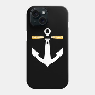 Anchored Brilliance - Inspiring Design with a Touch of Gold Phone Case