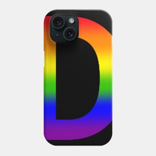 Rainbow Letter D Phone Case