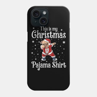 This Is My Christmas Pajama Shirt Dabbing Dog Santa Hat Christmas Phone Case