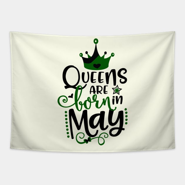 Queens Are Born In May Tapestry by Grown N Sexy Diva