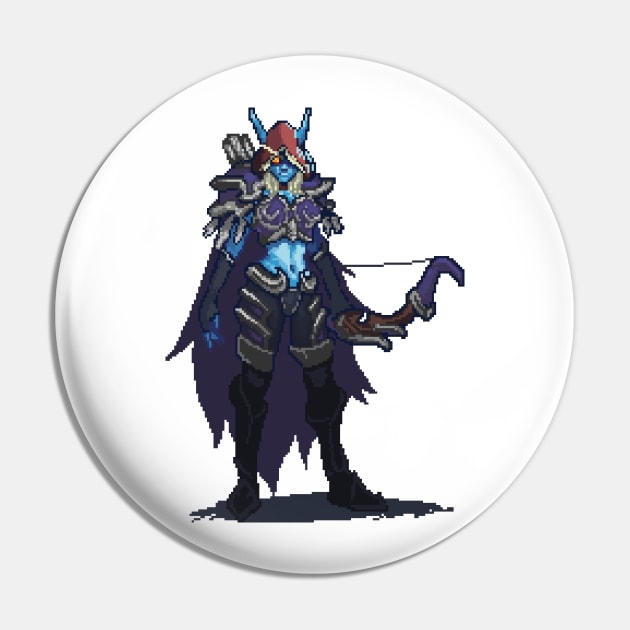 Pixel Sylvanas Windrunner Pin by Cptninja