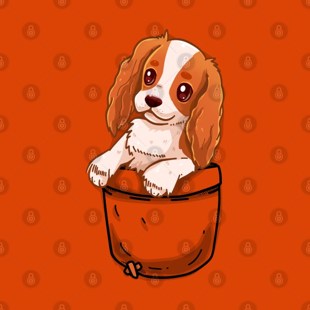 Pocket Cute Cavalier King Charles Spaniel Dog by TechraPockets