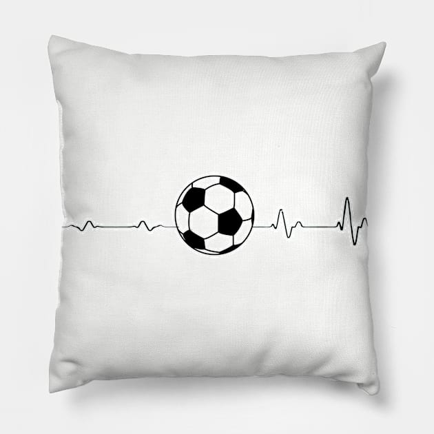 Soccer pulse. Football player funny. Perfect present for mom mother dad father friend him or her Pillow by SerenityByAlex