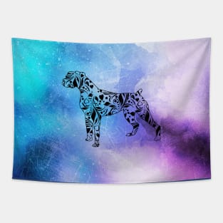 Distressed Watercolour Boxer Mandala Tapestry