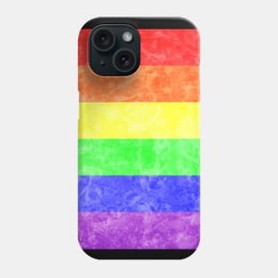 Distressed Gay Pride Rainbow Flag Phone Case