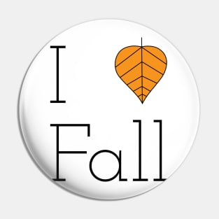 I Love Fall T-Shirt Pin