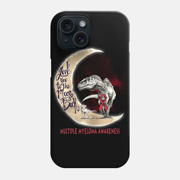 multiple myeloma dinosaur Phone Case by TeesCircle