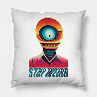 Stay Weird. Abstract character & modern typography Pillow