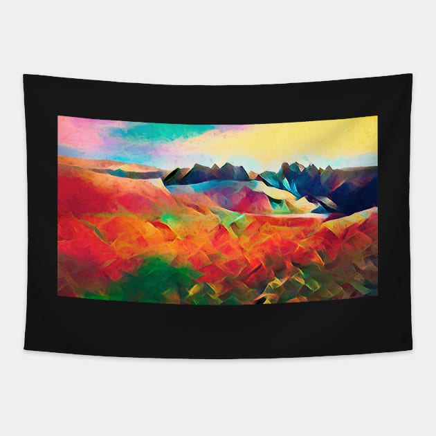 Colorful Hills Tapestry by secretgardener