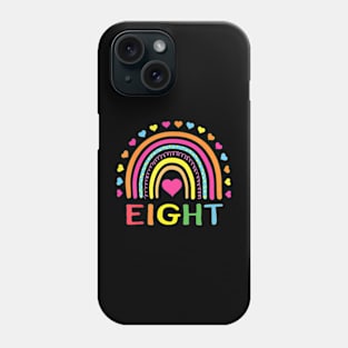 8 Years Old Rainbow 8Th Birthday For Girls Boys Kids Phone Case