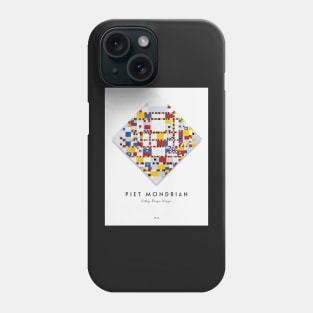 Victory Boogie Woogie with text by Mondrian Phone Case