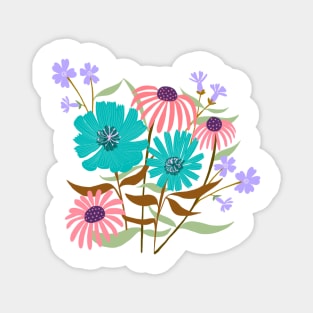 Summer florals. Magnet