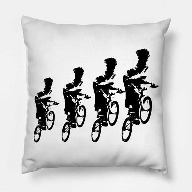 bmx Pillow by rickylabellevie