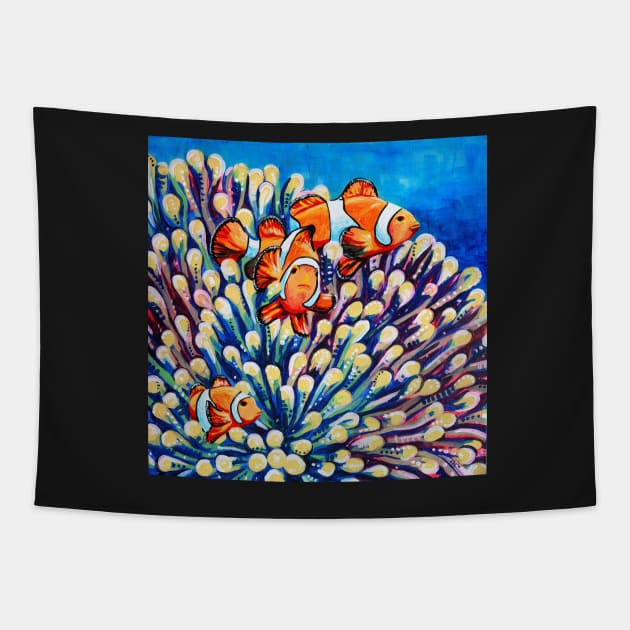 Clown Fish Tapestry by EveiArt