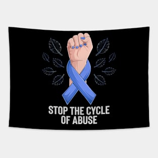 Child Abuse Prevention Awareness Month Blue Ribbon gift idea Tapestry