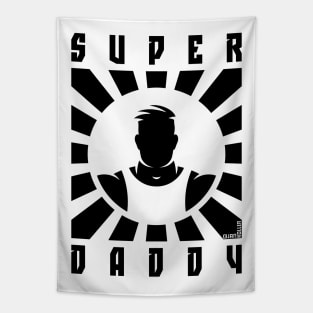 Super Daddy (Dad / Papa / Rays / Black) Tapestry