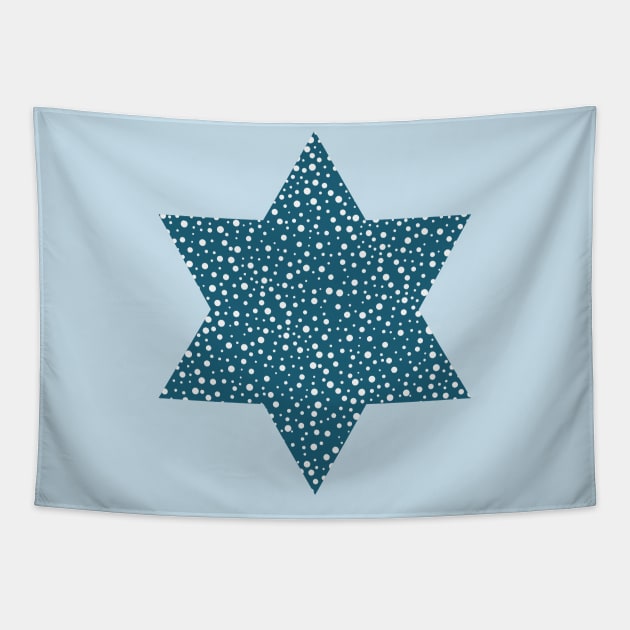 Israel Independence Day holiday flat design icon star of david shape Tapestry by wavemovies