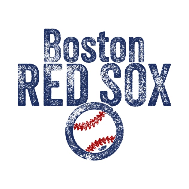 Red Sox Baseball Weathered by Throwzack