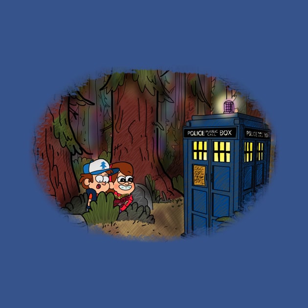 A TARDIS at Gravity Falls by TheFlyingPenguin