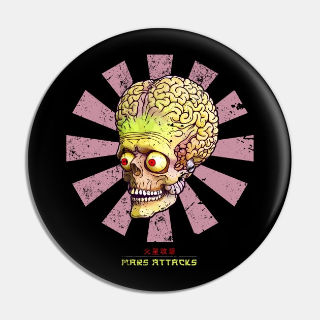 Mars Attacks Retro Japanese Pin by Nova5