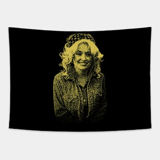 YELLOW DOLLY COUNTRY 90s Tapestry